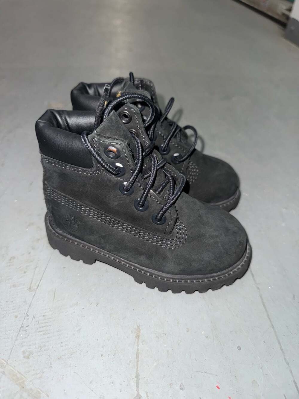 Timberland Toddlers 6-Inch Premium Waterproof Boots - Black Nubuck 12807
